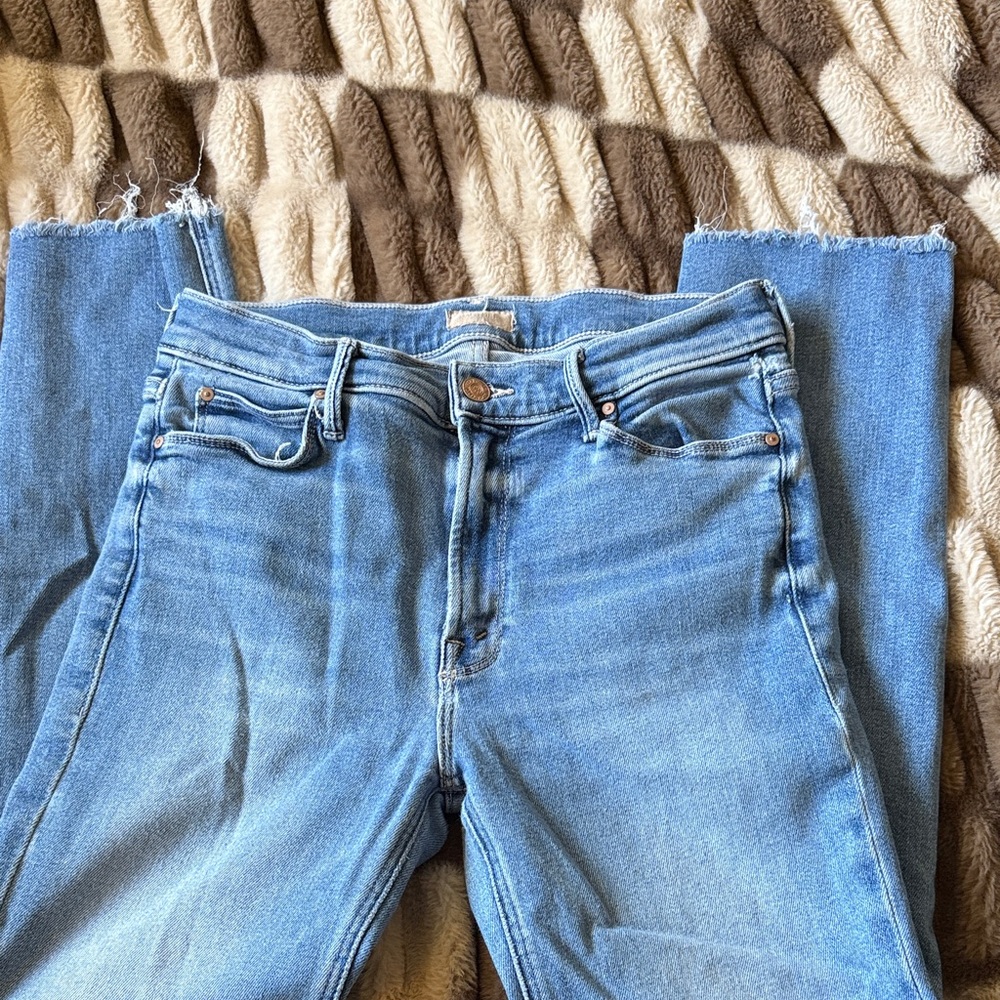 MOTHER Light Blue Ankle Jeans